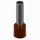 Kit Terminal Pré-isolado Tubular Simples Longo 10mm² | Marrom